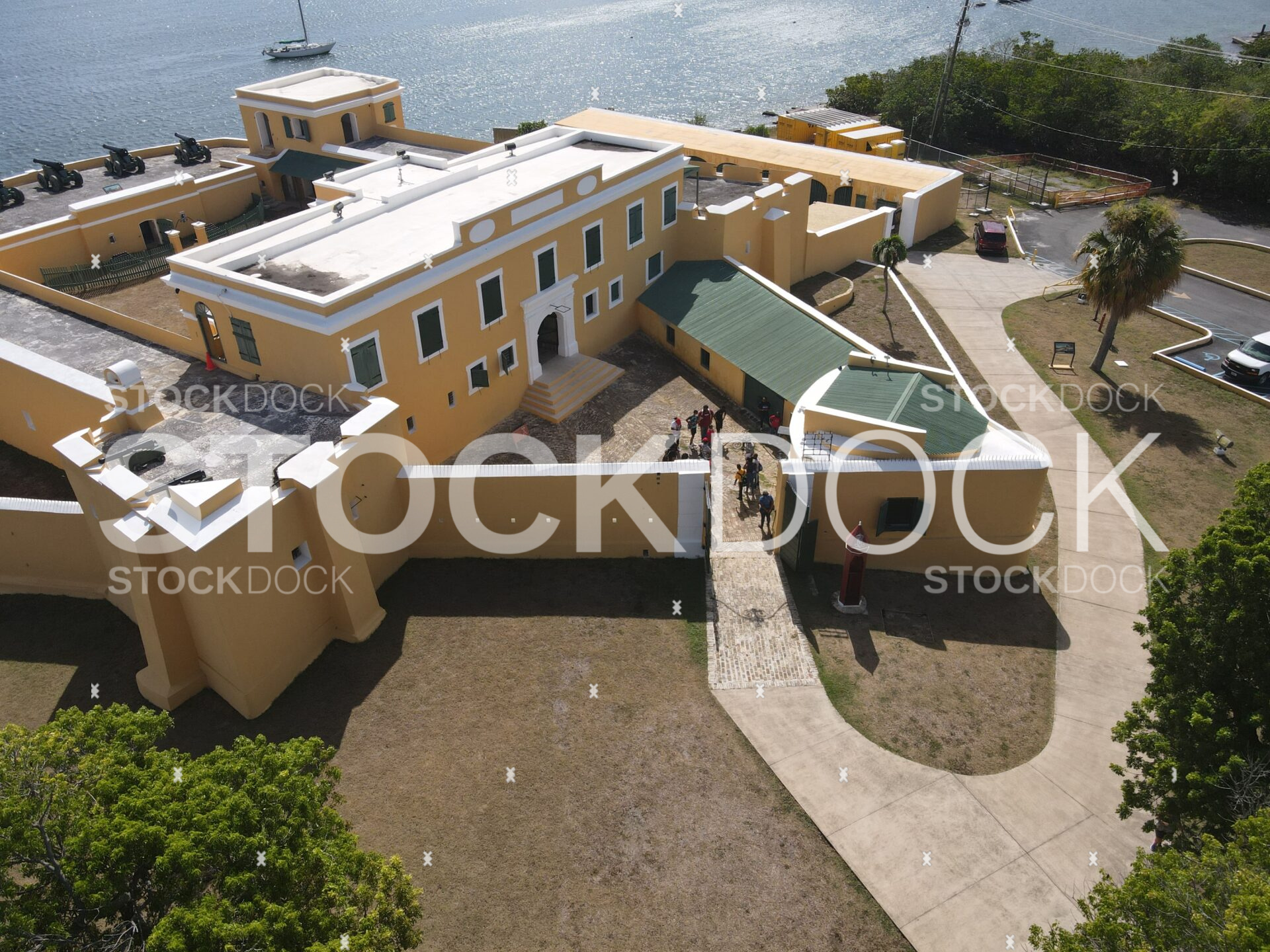 Historic Fort Christiansvaern on a sunny day