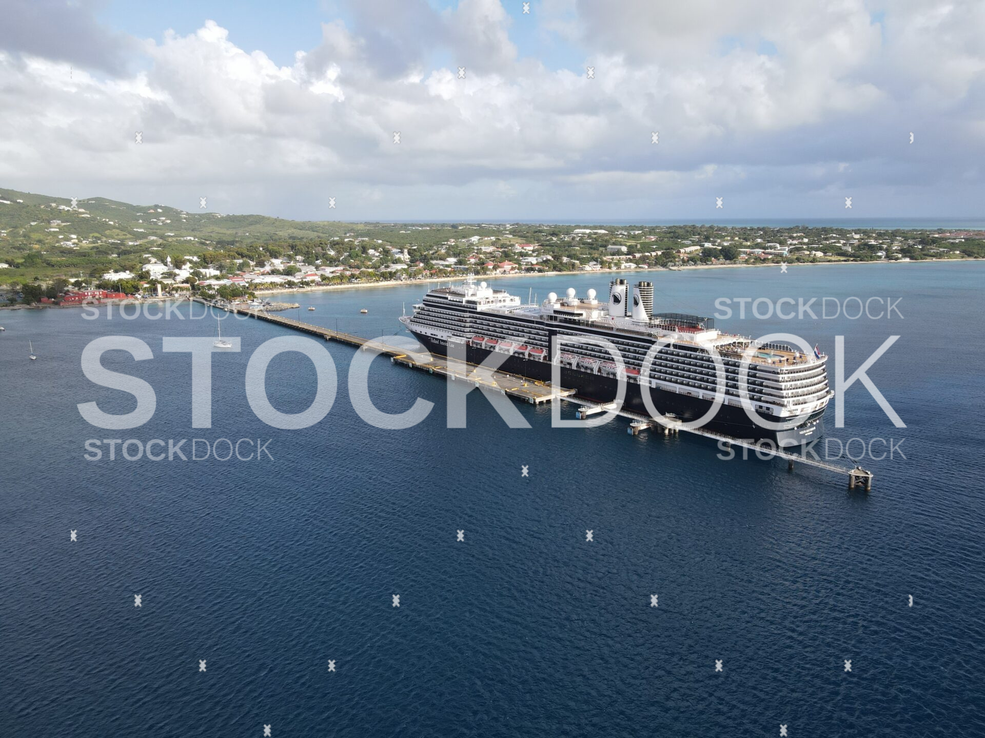 Cruise ship in Frederiksted