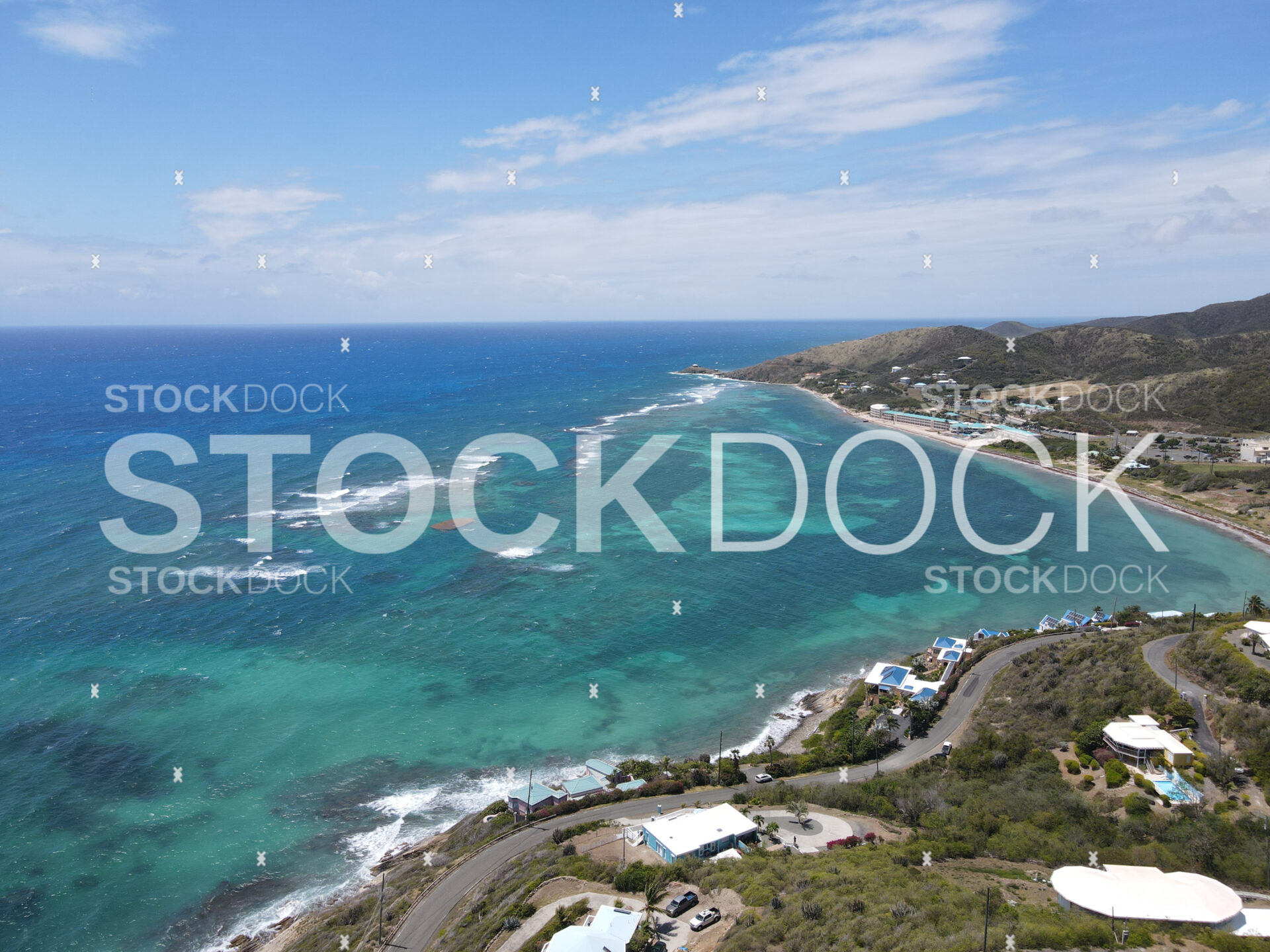 Southern shoreline of St. Croix US Virgin Islands