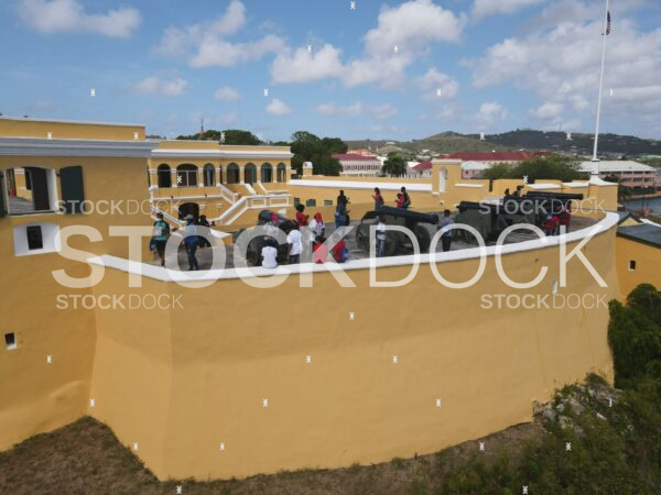 Fort Christiansvaern with tourists