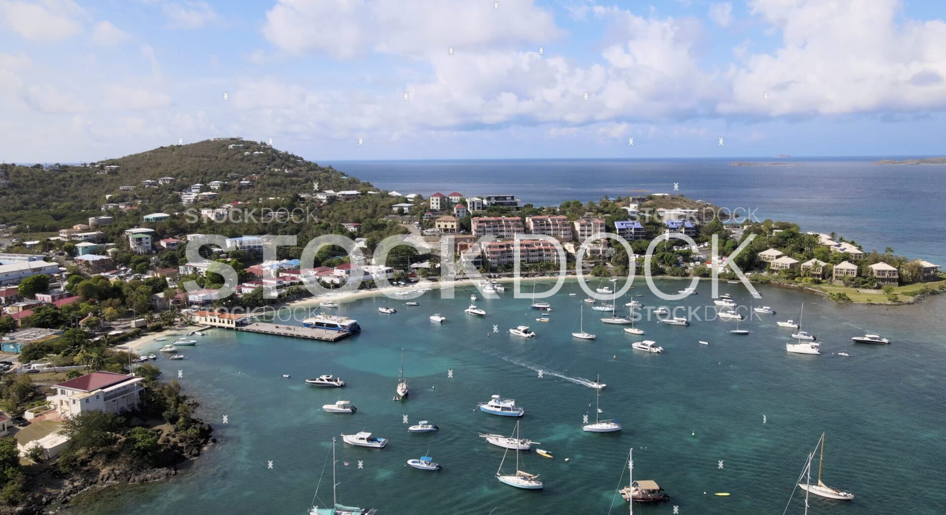 Galge Cove Cruz bay stock video