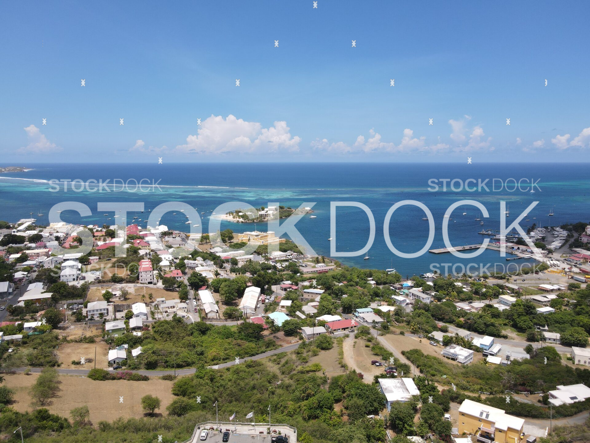 Gallows Bay Christiansted Harbor stock photo