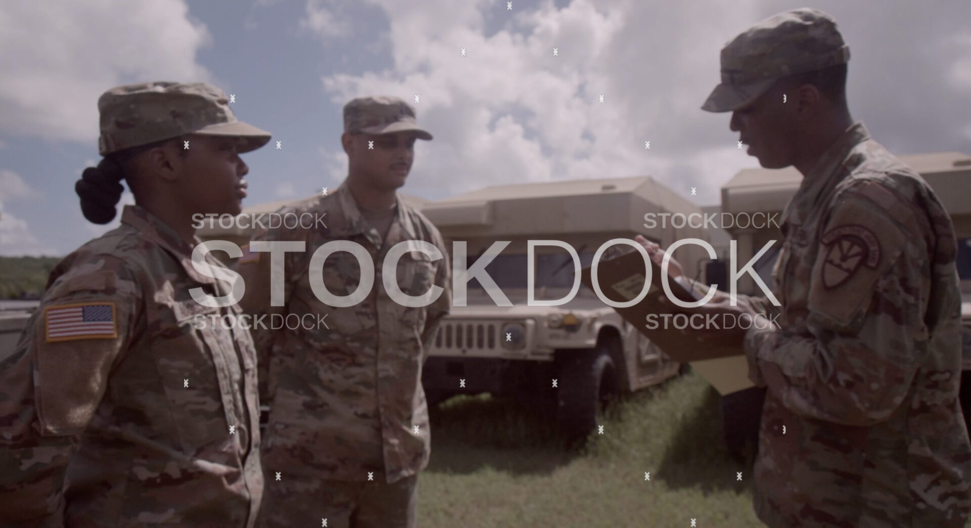 VI National Guard Officers stock video