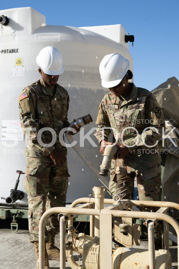 USVI National Guard Technicians stock photo